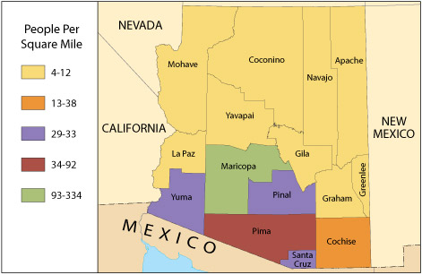 Arizona Population Density Map Let S Check Your Mastery Free Online Course On World Geography